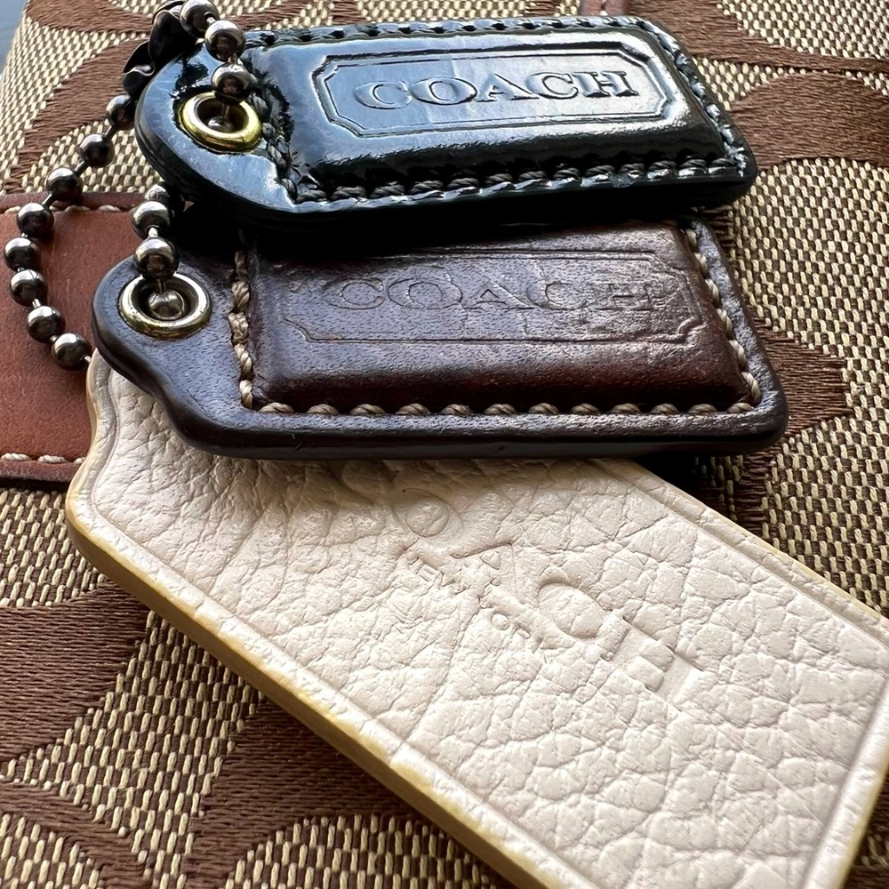 Authentic Coach leather hang tags: Set of 3